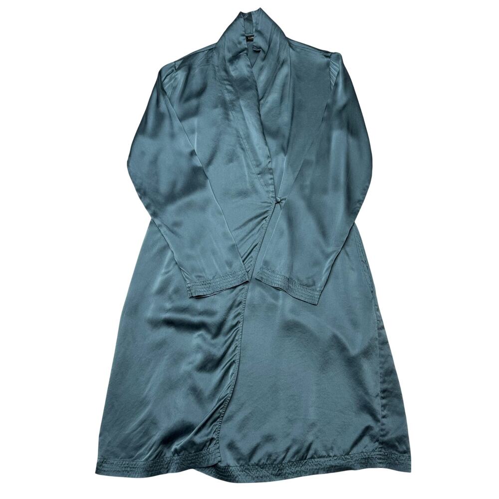 La Perla Silk Robe Women's Small MISSING BELT Wrap Dress Minimalist READ